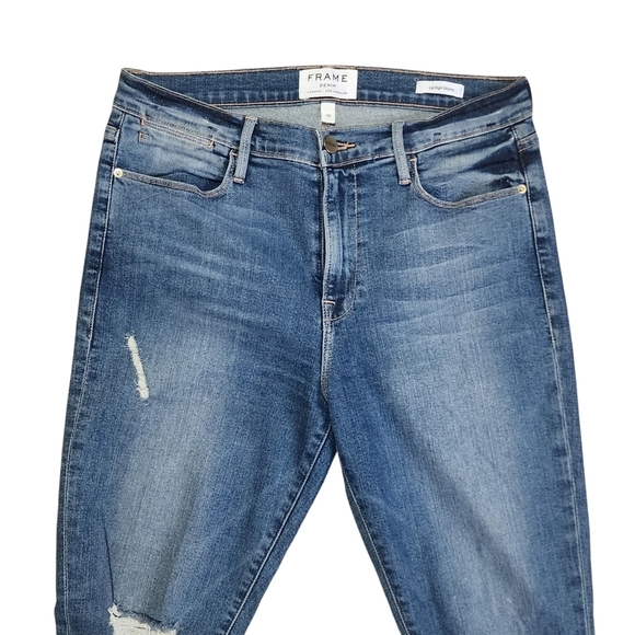 FRAME Le High Skinny Jeans - Distressed Medium Wash - 30 (10) - Picture 2 of 9
